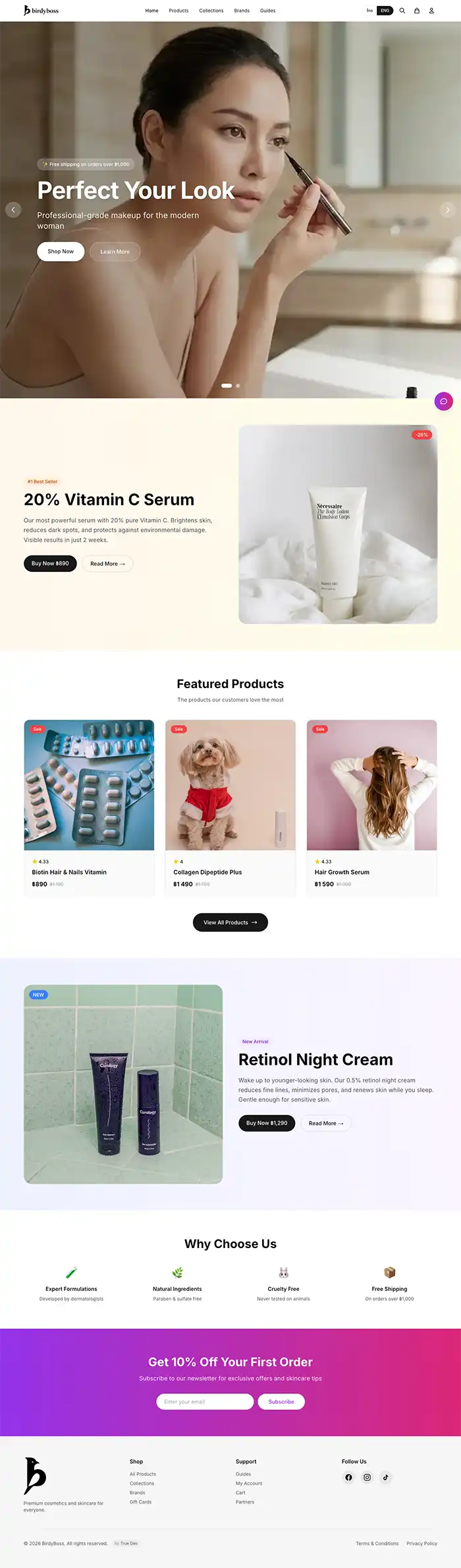 Webshop screenshot 1